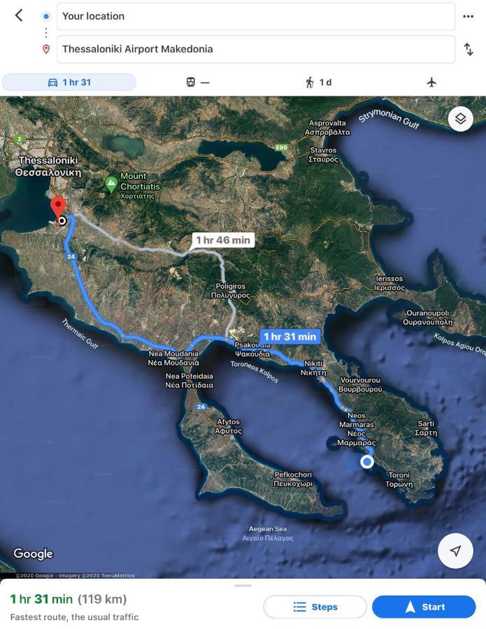 Hidden Gem Sithonia Villa Metochi Agias Kiriakis Eksteriør bilde